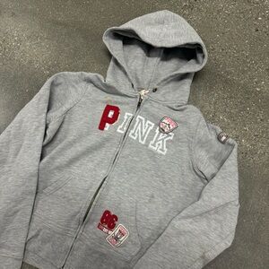 Pink Victorias Secret Y2K 2000s full zip hoodie size Large